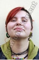 Head Woman White Piercing Overweight
